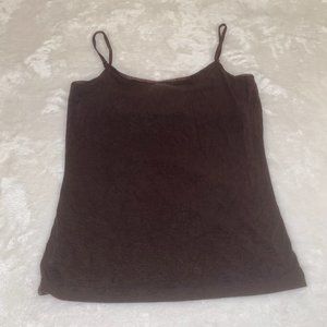 - Ann Taylor LOFT brown bra cami S EUC